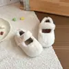 Nuevos Zapatos de Algodón con Felpa Otoño/Invierno 2026 para Niñas, Zapatos Peludos, Zapatos de Princesa Cálidos Casuales, Zapatos para Bebé, Mocasines para Niños