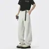 Pantalones de Vestir Negros de Corte Recto Estilo Americano para Hombre, Nuevos de Verano, de Pierna Recta, Versátiles, Ligeramente Acampanados, Casuales, Largos