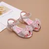 Sandalias de Princesa Elsa para Niñas 2025 Nuevo Verano Suela Suave Antideslizantes Zapatos de Cristal para Niñas Pequeñas