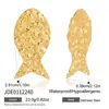 Elegantes Pendientes de Titanio Acero Martillado, Pendientes de Gama Alta de Nicho, Accesorios de Playa, Joyería Transfronteriza de Acero Inoxidable Estilo Vacacional para Mujeres