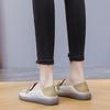 Mocassins femininos frescos estilo fada vazados 2024 primavera novo fundo macio boca rasa slip-on sapatos de duas peças