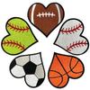 Amazon transfronteiriço em estoque hot love sports baseball outdoor suit bordado adesivo hot melt cloth stickers diy
