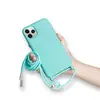 Para Serie Apple iPhone 16 Funda de Silicona para Teléfono con Correa de 2.5MM Funda de Silicona para Teléfono Apple 15 Pro