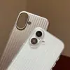 Adecuado para Iphone18Promax Funda para Teléfono Móvil con Patrón de Rejilla Corrugada, Simple Funda Protectora Dura tipo Piel para Apple 17 Anti-Caídas