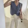 Ropa de Primavera y Otoño Simple Color Sólido Ropa Exterior Chaleco de Punto para Mujer 2025 Nuevo Retro Pequeño Versátil Chaleco con Cuello