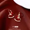 Brincos e Colar de Pônei com Zircônia Estilo Chinês, Nova Corrente de Suéter Ano do Zodíaco Estilo Chinês, Conjunto de Joias Exquisito de Luxo Leve de Alta Qualidade