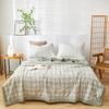 Edredón de verano de algodón de punto de clase A con doble hilo, edredón de algodón sin estampado, edredón de aire acondicionado, edredón individual doble, edredón fresco de verano