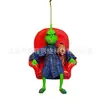 Decoración Navideña Transfronteriza Verde Grinch Árbol de Navidad Extraño Colgante Decoración de Granja para el Hogar Colgante
