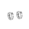 Pendientes de Plata de Ley S925 con Círculo Geométrico Hueco Moda Femenina 2025 Simples de Gama Alta Accesorios de Lujo Pendientes Pendientes