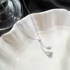 Collar de Calabaza Doble de Plata de Ley 925 Estilo Chino Nuevo Estilo Chino Cadena para Suéter con Borla Fulu Lujo Accesible Nicho Colgante para Madre