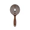 Pente Marrom Coreano com Recortes de Cerdas de Javali para Cabelo Longo Feminino, Cabelo Volumoso, Cabelo Molhado e Seco, Pente para Massagem na Cabeça