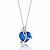 Collar Transfronterizo de Acero de Titanio No Desvanecible Europeo y Americano para Mujer, Cristal Corazón del Océano, Colgante Versátil de Lujo Ligero Estilo Ins