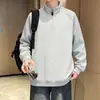 Sudadera con cremallera a media altura para estudiantes de secundaria y preparatoria para hombre, adolescentes, temporada de primavera y otoño 2027, diseño de retazos, cuello alto, top