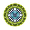 Posavasos de té de mandala de cerámica, Mantel individual, Base redonda resistente al calor anti quemaduras, Posavasos de cerámica personalizable Regalo