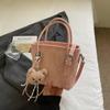 Bolsa Balde Casual Doce de Cor Sólida para Mulheres 2025 Nova Bolsa Transversal Moderna e Elegante de Cor Sólida para Trabalho Bolsa de Mão Simples para Deslocamento