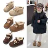 Zapatos para niñas, zapatos de algodón marca Birken para niños, nuevo estilo de invierno 2026, botas de nieve suaves con suela flexible para niñas pequeñas, zapatos peludos