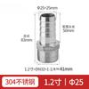 Acero inoxidable 304 hexágono junta de tubo de cuero rosca externa diámetro variable manguera tubo de agua rosca externa pagoda tapón de cuero bambú 4/6 puntos