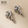 Colgante de Plata Pura 999 3D Plata Dura Vintage Cruz Signo del Zodiaco Serpiente Amuleto Material para Ensartar Pulseras DIY Accesorios 0266