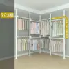 Arara de chão ao teto para uso doméstico no quarto, sem necessidade de furar, arara extensível com haste de suporte de 38 mm de espessura