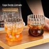 Grão vertical Vidro de borosilicato alto bonito copo gordinho casa aveia leite café da manhã xícara sobremesa criativa sorvete copo