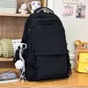Mochila Escolar 2026 Novo Estilo, Bonita, Simples, Cor Sólida para Mulheres, Mochila de Viagem Leve, Grande Capacidade para Alunos do Ensino Fundamental II e Ensino Médio