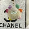 Lindo colgante de peluche con forma de bola de carbón de imitación de piel de conejo rex, joyería creativa, muñeco de dibujos animados, llavero para coche