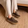 Zapatos de cordones estilo retro 158-1 de piel nubuck para mujer, Zapatos casuales cómodos con suela suave y decoración de cuentas coloridas