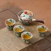 Conjunto de Chá de Viagem Artefato para Fazer Chá Preguiçoso Copo Rápido para Convidados Preparo Livre e Fácil Conjunto Portátil de Chá Kung Fu Conjunto de Xícaras de Chá Bule Doméstico