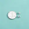 Cuentas Separadoras Facetadas de Plata de Ley S925 Electrochapadas con Diamantes y Circonitas Cuentas Sueltas Diamante Blanco Diamante Azul Diamante Rosa Cuentas Separadoras Cuentas para Pulsera de Cristal