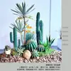 Adornos de Cactus Artificial y Cactus Columna, Combinación de Paisajismo de Plantas Falsas para Decoración de Escaparates de Centros Comerciales y Arreglo de Escenas, Plantas Verdes Realistas de Alta Calidad