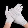 Guantes ceremoniales de algodón blanco personalizados, guantes de protección para el trabajo y la mano de obra, elásticos, engrosados, de grosor medio, de tela fina, guantes de algodón blanco