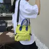 Bolsa Cruzada Pequeña de Lona Tipo Cubo con Cordón, de Alta Gama, Nicho, para Teléfono Móvil, para Mujer, Nuevo 2026, Color Amarillo
