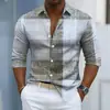 Camisa a cuadros para hombre de Amazon europea y americana transfronteriza, camisa de manga larga elástica en cuatro direcciones para hombre