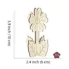 Novas Flores de Madeira Não Acabadas Feitas à Mão Diy 3D Crianças Adultos Pintura Flor Pintável Artesanato Decorações