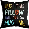 Amazon Temu Dia dos Namorados Fronha Estilo Americano Linho Capa de Almofada para Decoração de Casamento com Letras em Inglês Almofada Transfronteiriça