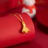 Colar Árvore de Natal Prata Pura 999 para Mulheres, Design Exclusivo, Estilo Leve de Luxo, Corrente Clavicular Estrela, Pingente Árvore dos Desejos Estilo Ins