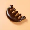 Peine de Masaje de Sándalo para Masaje de Meridianos de la Cabeza, Peine Redondo Gua Sha Portátil, Herramienta para Terapia Capilar