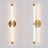 Luminária de parede interna longa para cima e para baixo, moderna, simples, para quarto, cabeceira, parede de fundo, luminária de parede, acrílico luminoso de 360 graus