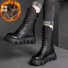 Botas Martin de Piel Suave Suela Gruesa Cómodas para Mujer con Forro de Terciopelo Botas de Invierno Nuevas Cálidas Retro Botas de Algodón Botas de Nieve Botas de Media Caña