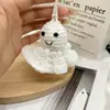 Llavero de lana hecho a mano con ganchillo, oso cachorro creativo, adornos para bolso, accesorios de ganchillo, colgante pequeño de punto DIY