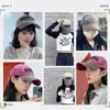 Gorra de béisbol con letras bordadas de color contrastante estilo retro americano para hombre y mujer, visera solar, personalidad, sombrero casual viejo de pico de pato, venta al por mayor