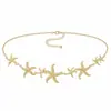 Corrente de Cintura Empilhada Estilo Estrela do Mar e Concha Nova Estilo Cruzada Europeia e Americana Corrente Corporal de Verão para Férias na Praia Estilo Casual Acessórios Femininos