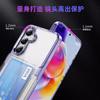 Funda de Teléfono con Tarjetero Junfan Adecuada para Samsung S26Ultra Simple S25Ultra Transparente S25 Tarjetero S24Plus