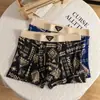 Venda Direta da Fábrica Popular Estilo Étnico Retro Americano Roupa Íntima Masculina Verão Boxer de Cintura Média Roupa Íntima de Alta Elasticidade para Homens