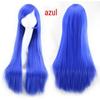 Anime cos peruca colorida comércio exterior 80cm multi-uso longo cabelo liso médio peruca longa oblíqua franja cos desempenho cabelo falso