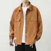 Chaqueta de trabajo estilo americano para hombre, nueva tendencia otoño e invierno 2026, top holgado con cuello, abrigo casual elegante para hombre