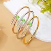 Pulsera Abierta Ajustable de Acero de Titanio Estilo Europeo y Americano para Mujer, Pulsera Abierta Versátil de Moda Simple