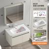 Gabinete de Baño Grande de Acero Inoxidable con Arco Lavabo Integrado para Baño Combinación de Gabinete Lavamanos con Fregadero Retenedor de Agua