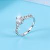 Anillo popular de estilo coreano con circonitas microincrustadas de seis garras 9 anillos de circonio anillo de pareja Qixi regalo deseo Amazon