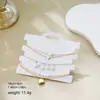 Europa y Estados Unidos joyería transfronteriza de oro de 14 quilates perla de imitación pulsera multicapa de 4 piezas traje de joyería con incrustaciones de piedra natural venta al por mayor